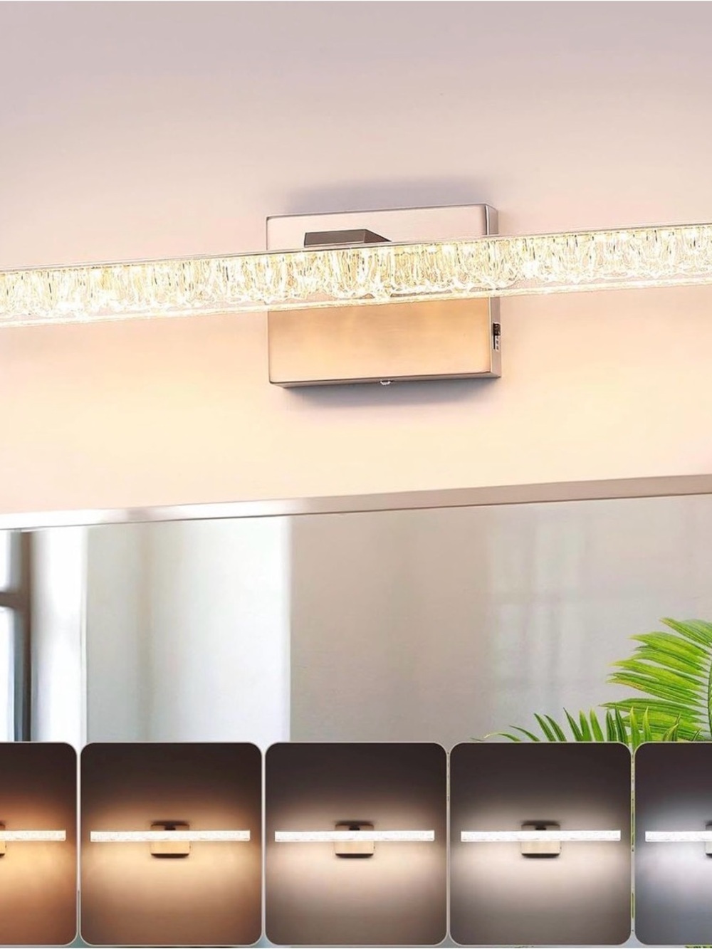 Modern Chrome LED Bathroom Vanity Light